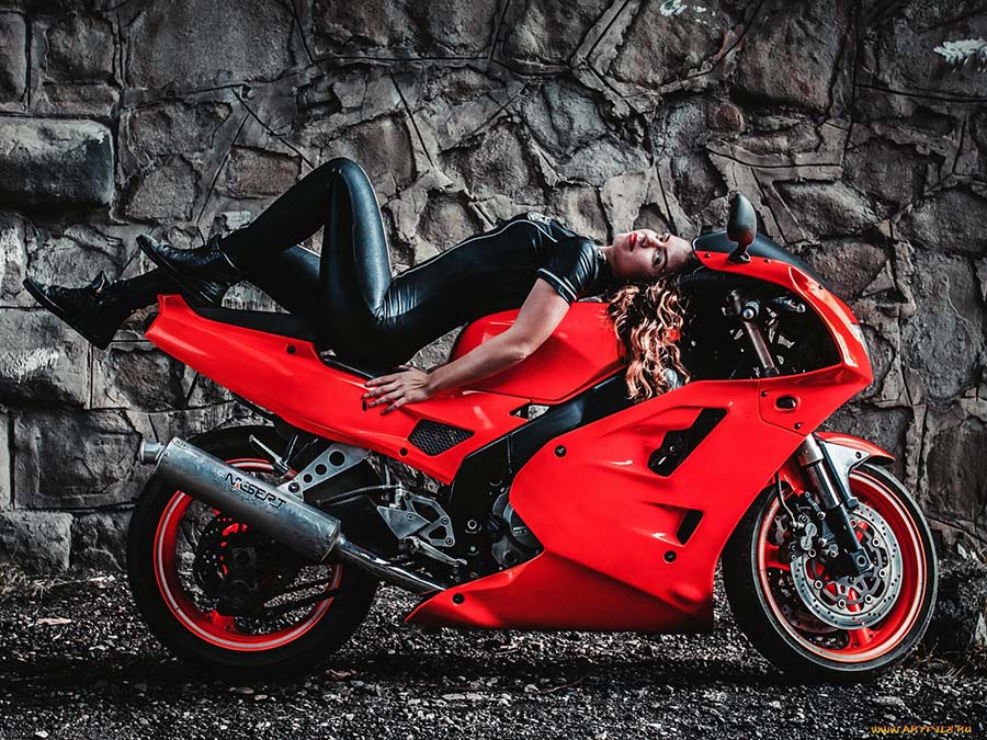 Beautiful girl Beautiful girls and motorcycles in Bridgetown