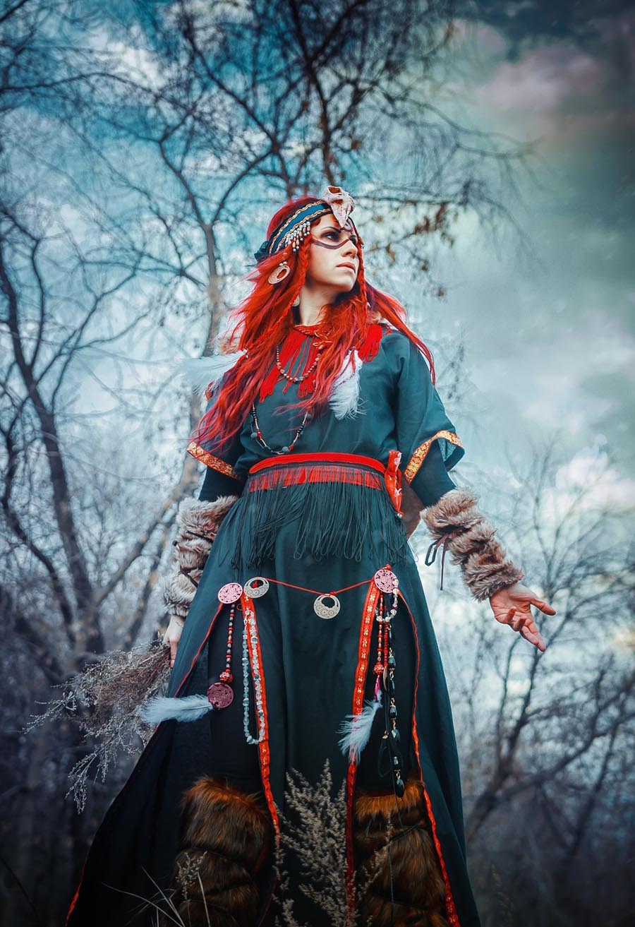 Girls in Slavic costumes underwear in Bridgetown