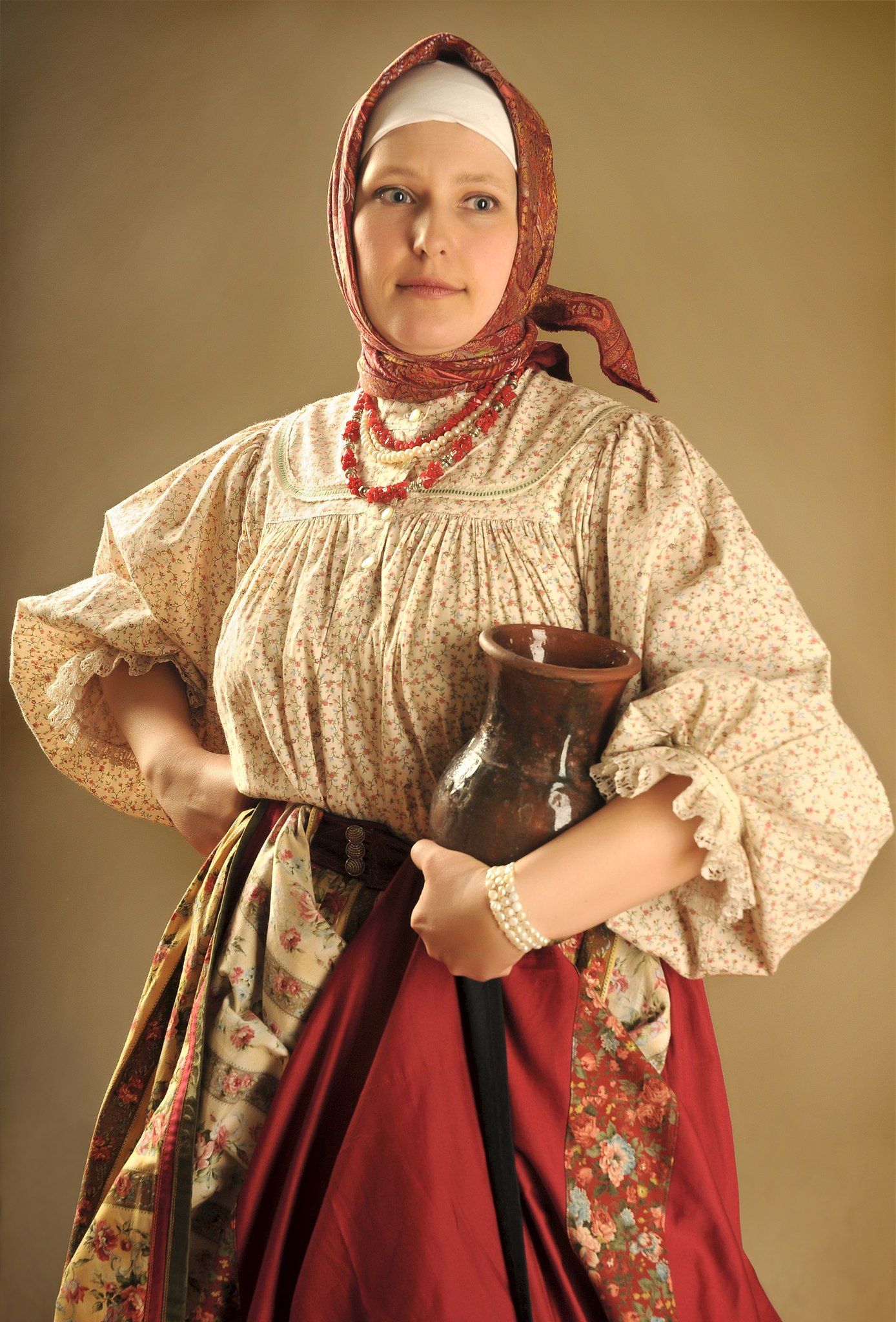 Girls in Slavic costumes in Bridgetown